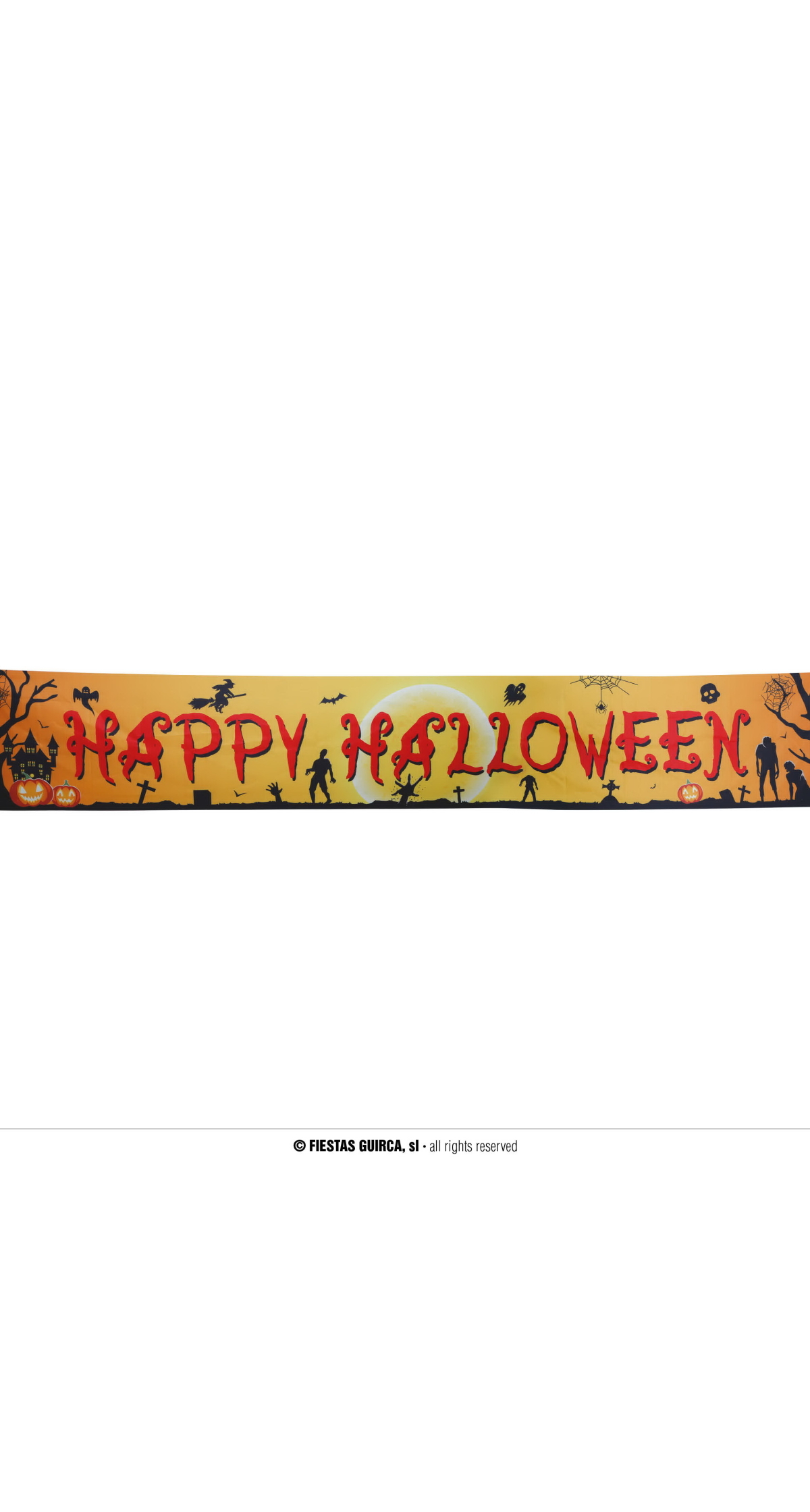 Happy Halloween Fabric Banner - 290x50cm