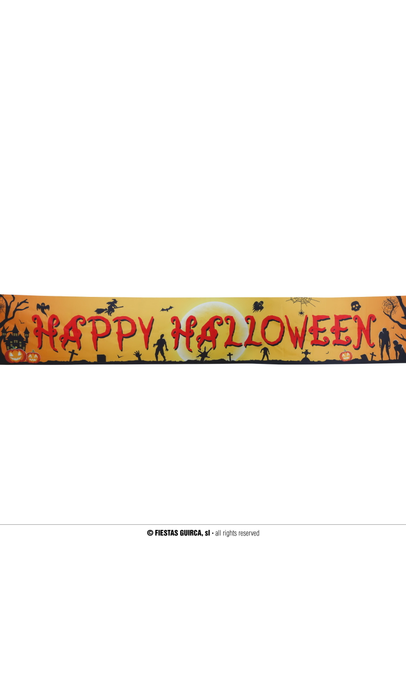 Happy Halloween Fabric Banner - 290x50cm