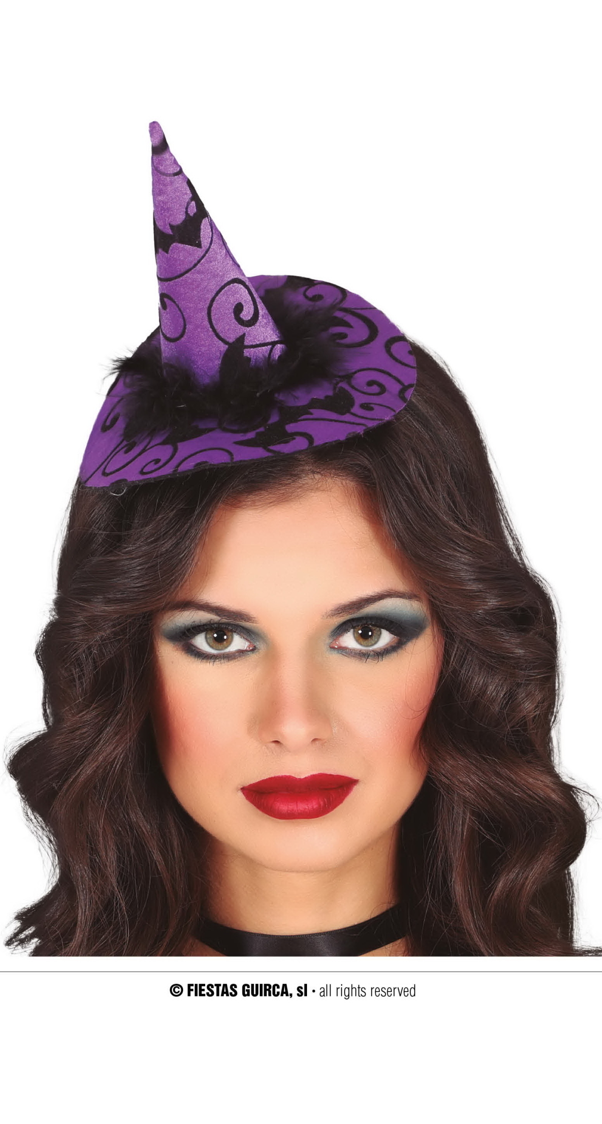 Purple Witch Mini Hat Headband