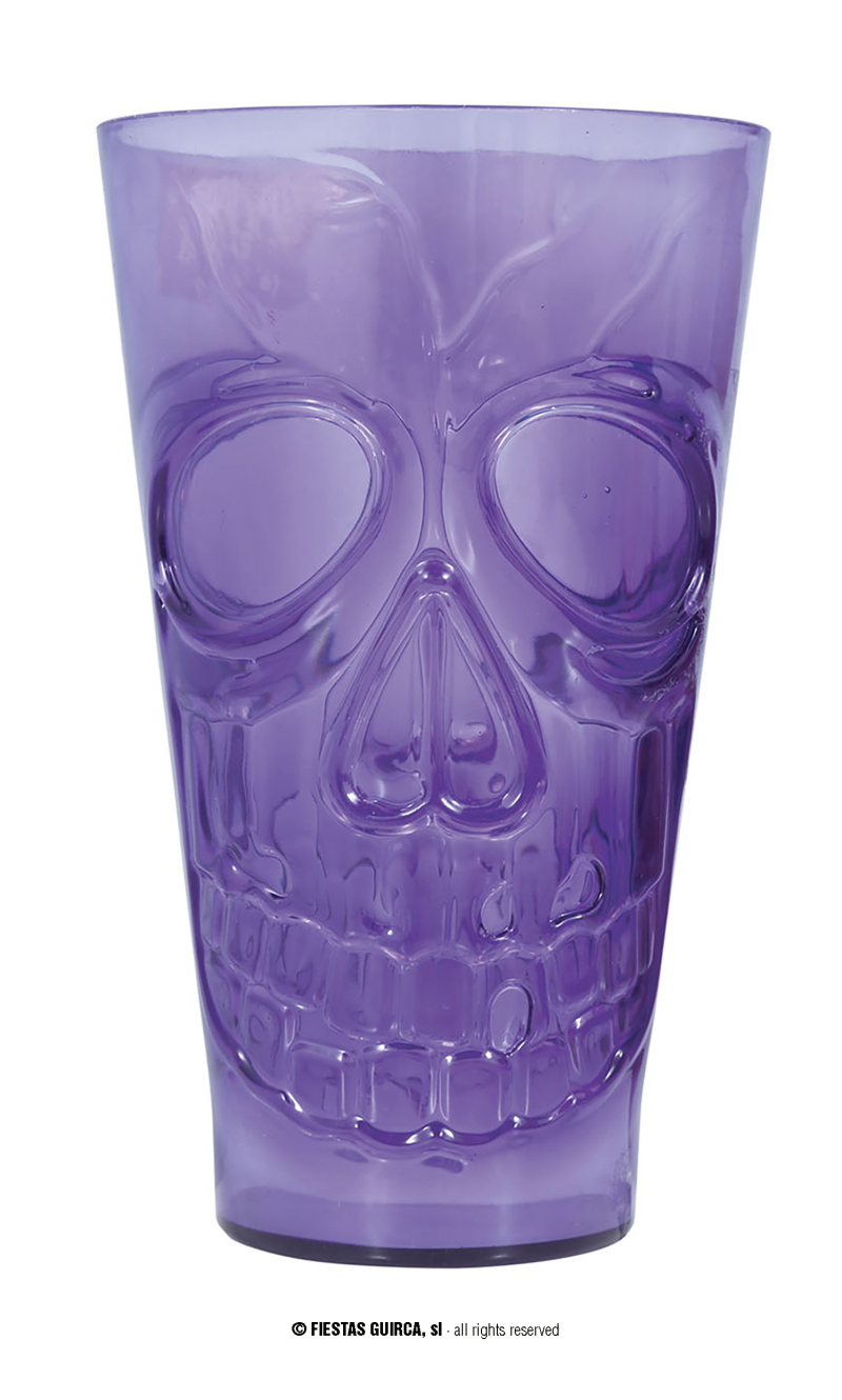 Purple Skull Glass - 9x15cm 