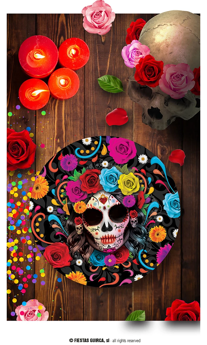 Halloween Catrina Plastic Bowl - 32cm