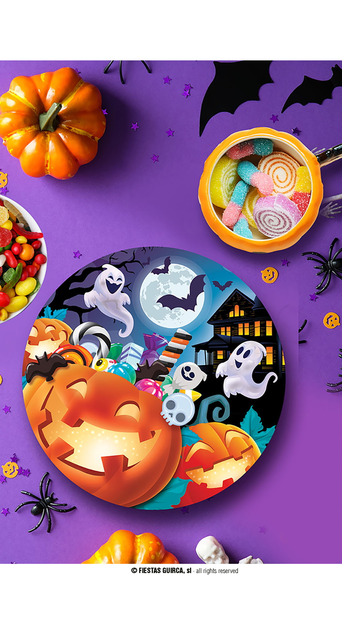 Halloween Pumpkin Plastic Bowl - 32cm