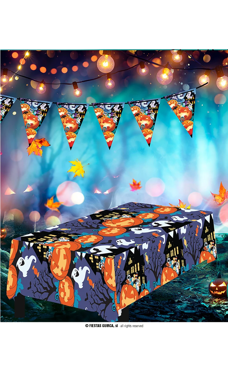 Halloween Pumpkins Tablecover - 137x274cm