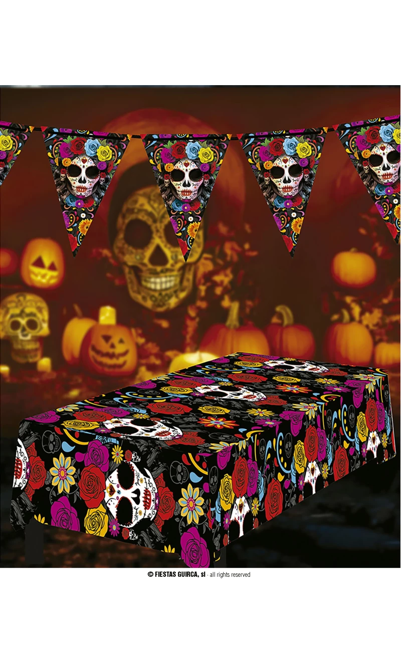 Halloween Catrina Tablecover - 137x274cm 