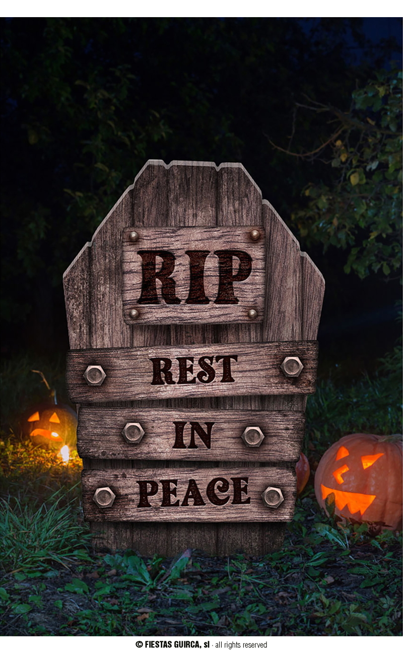 Halloween Tombstone Rest In Peace - 56cm