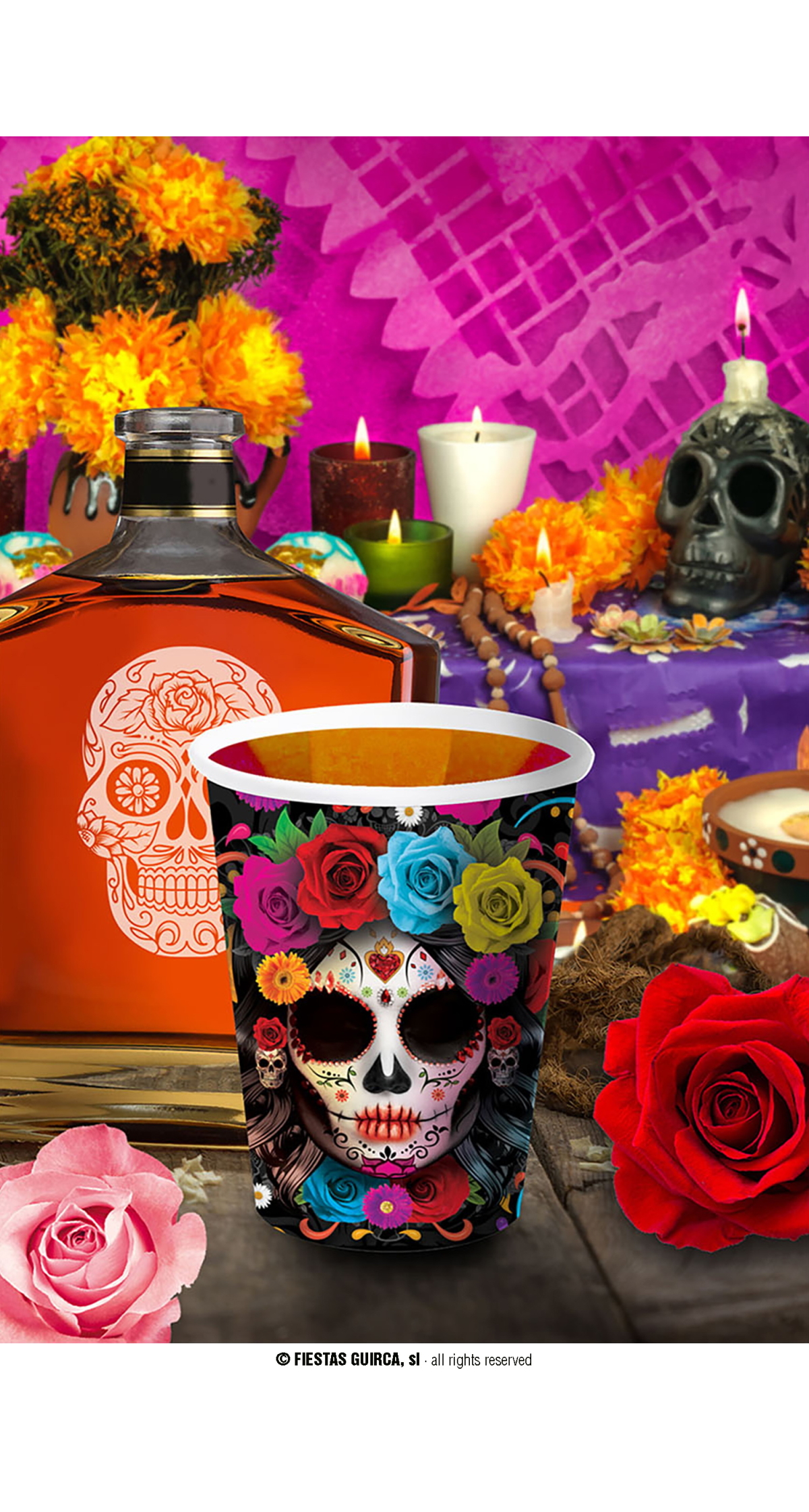 Halloween Catrina Cups 240ml - 6pk