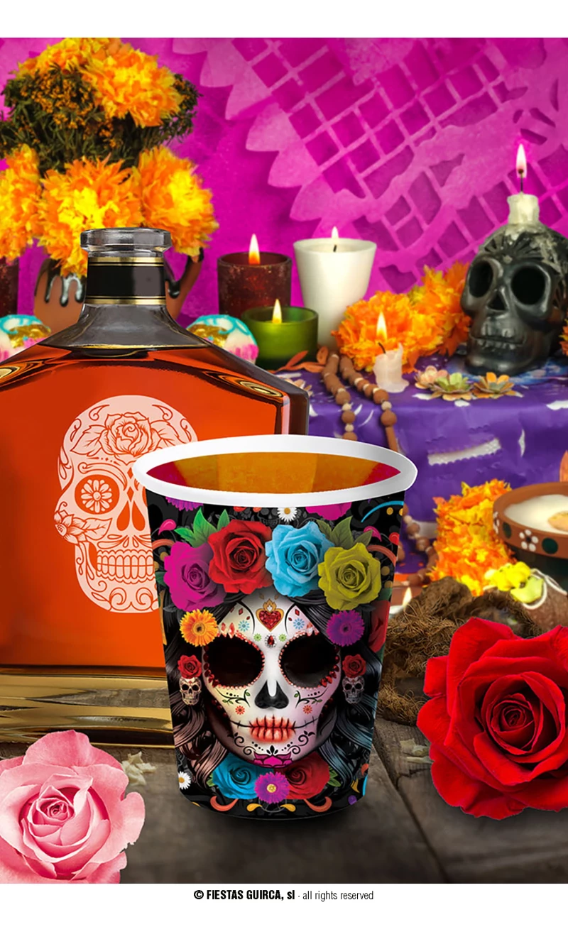 Halloween Catrina Cups 240ml - 6pk