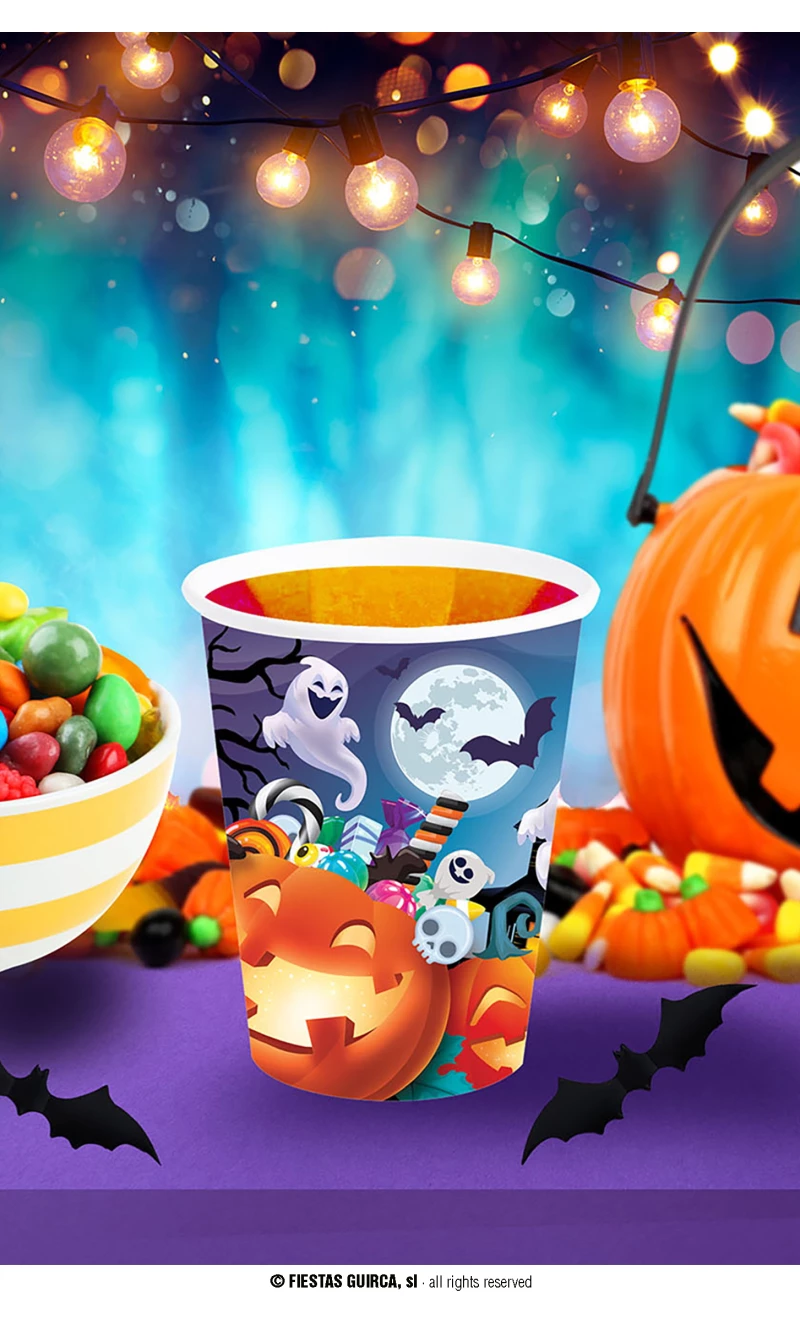 Halloween Pumpkin Cups 240ml - 6pk