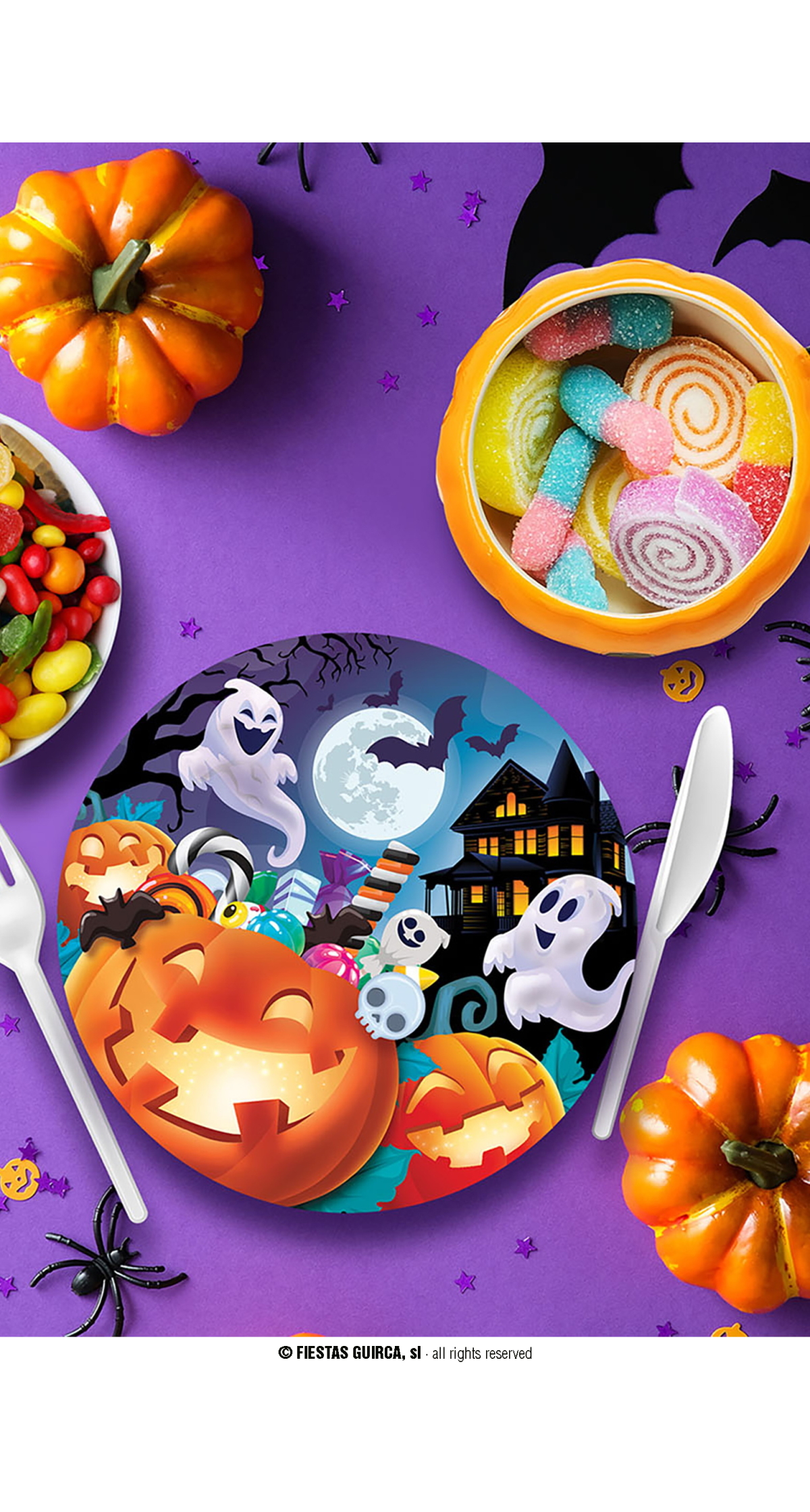 Halloween Pumpkin Plates 23cm - 6pk