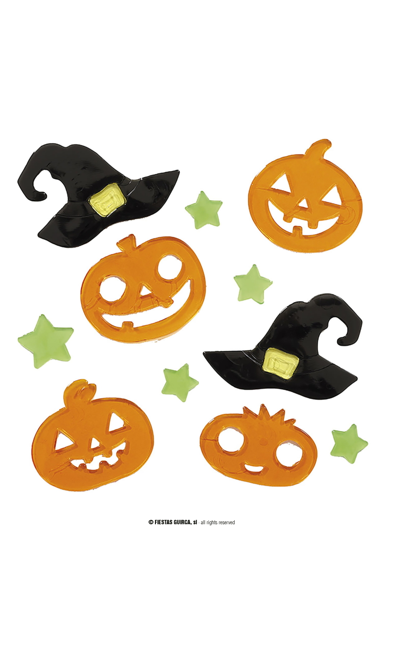 Halloween Decoration Gel Pumpkins & Hats - 20x25cm 
