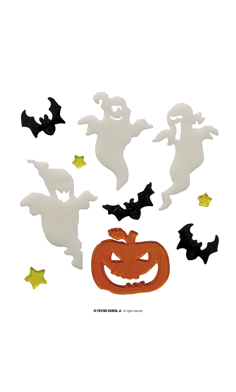 Halloween Decoration Gel Ghosts - 20x25cm