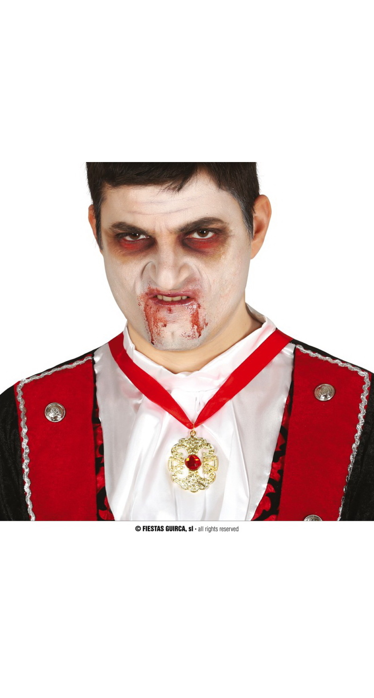 Dracula Pendant With Ruby 6cm
