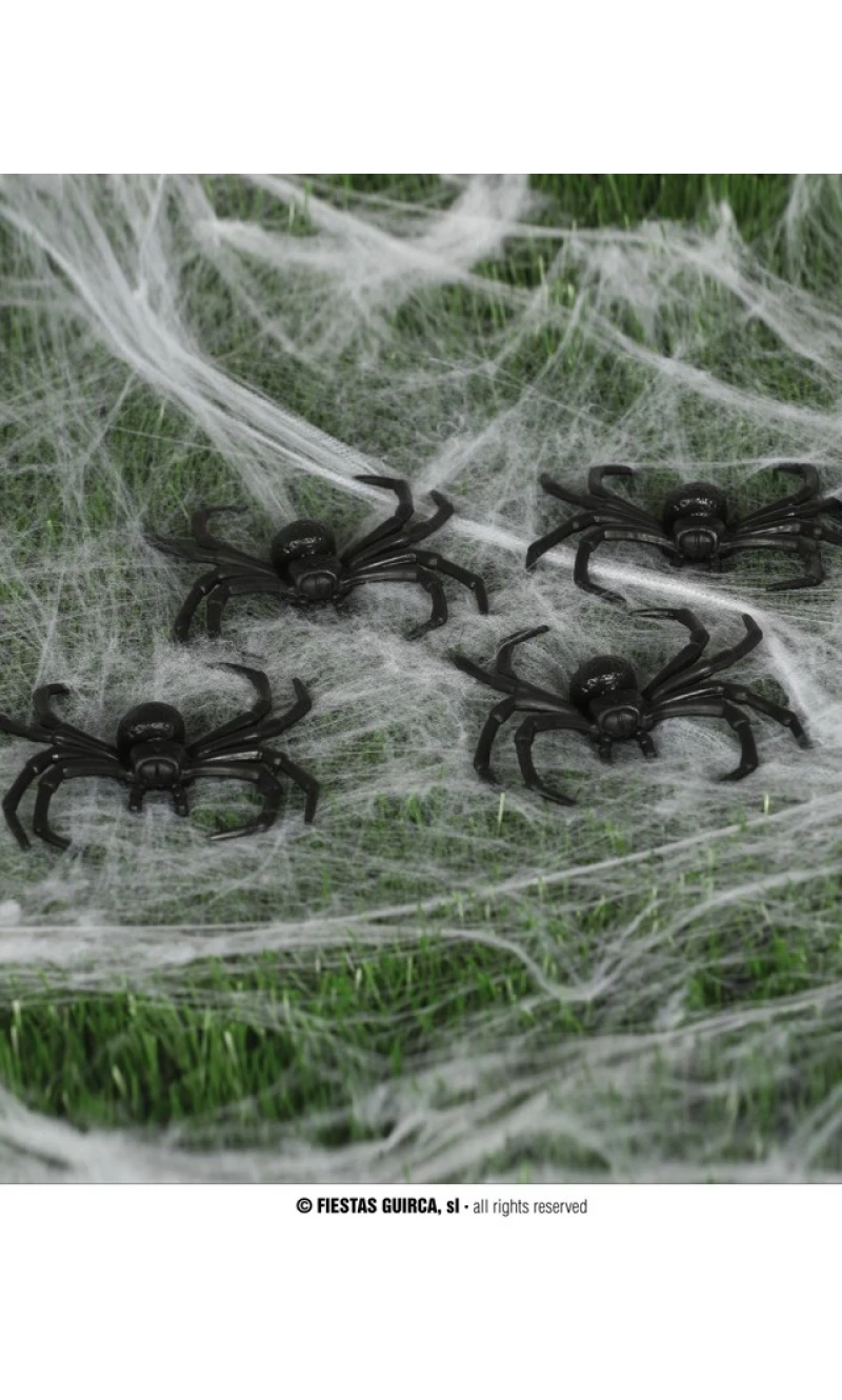 Bag of 4 Spiders - 8cm