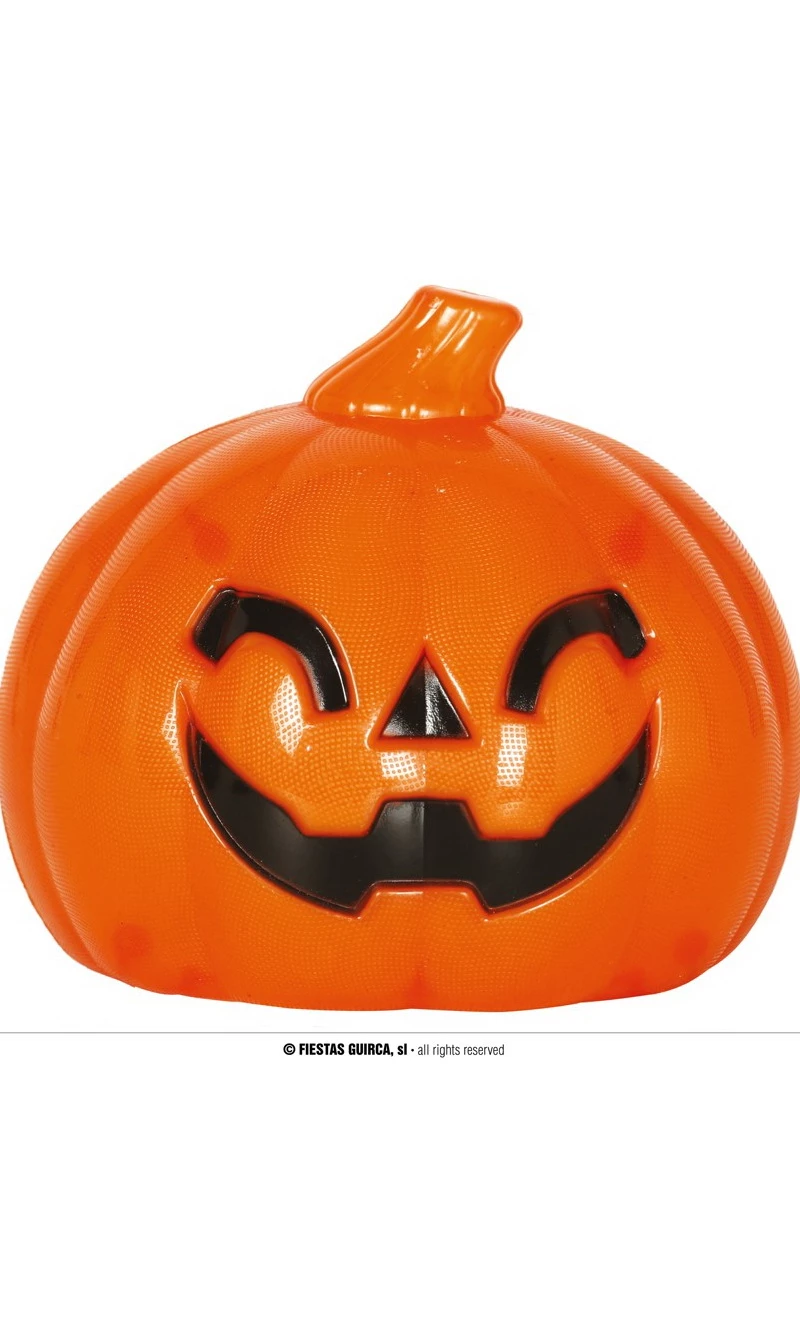 Cute Little Plastic Pumpkin With Light - 10cm