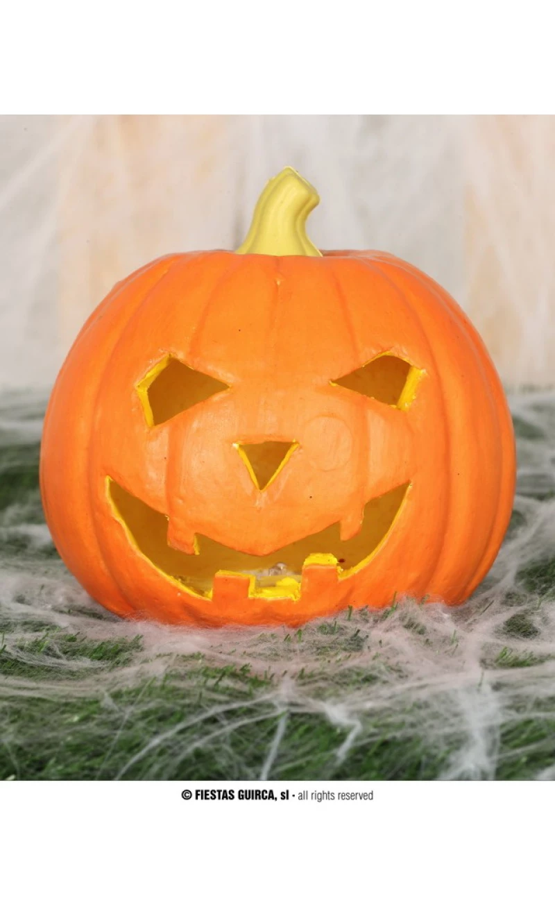 Halloween Foam Pumpkin With Light - 16cm