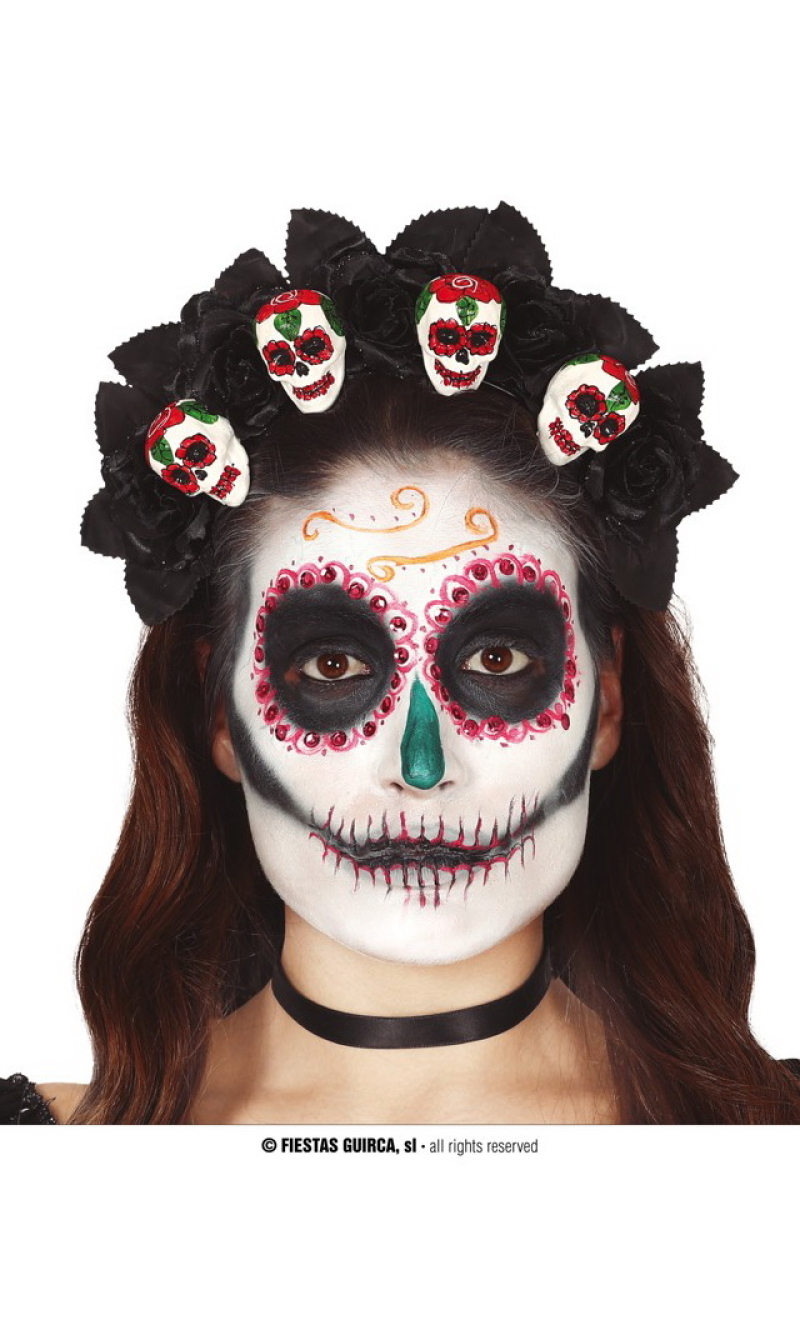 Diadem Headband With Four Skuls