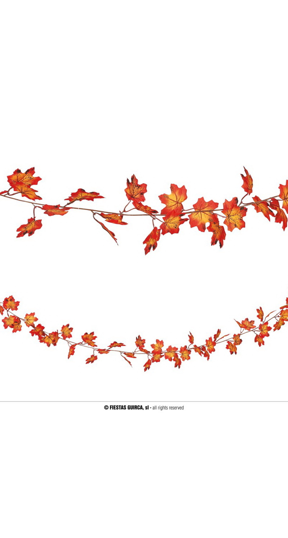 Orange Leaves Garland 190cm