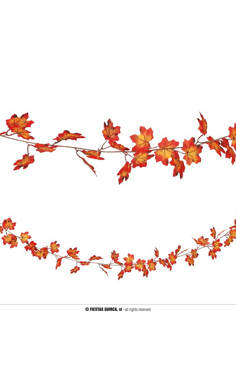Orange Leaves Garland 190cm 