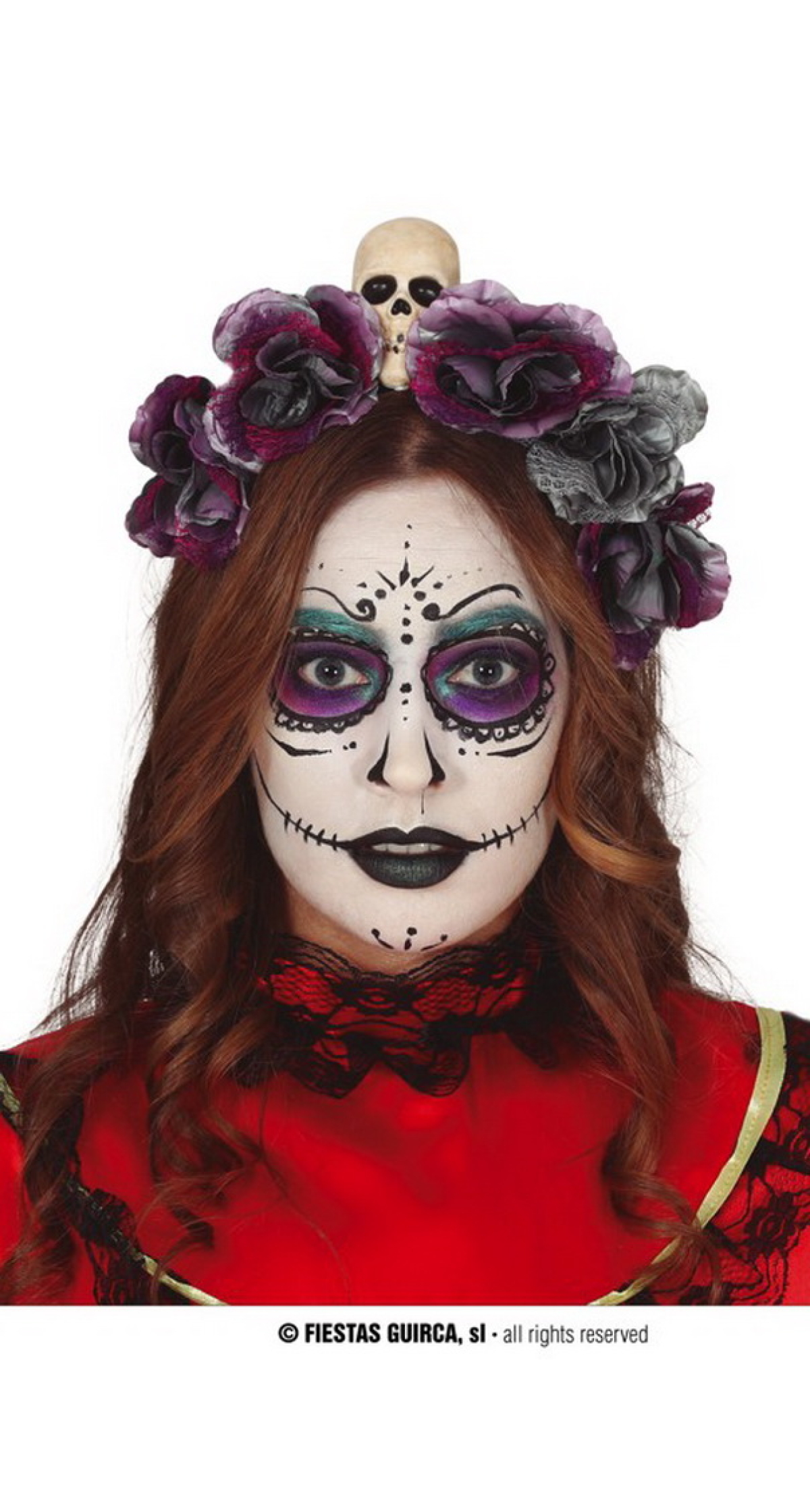 Halloween Flowers With Skull Headband