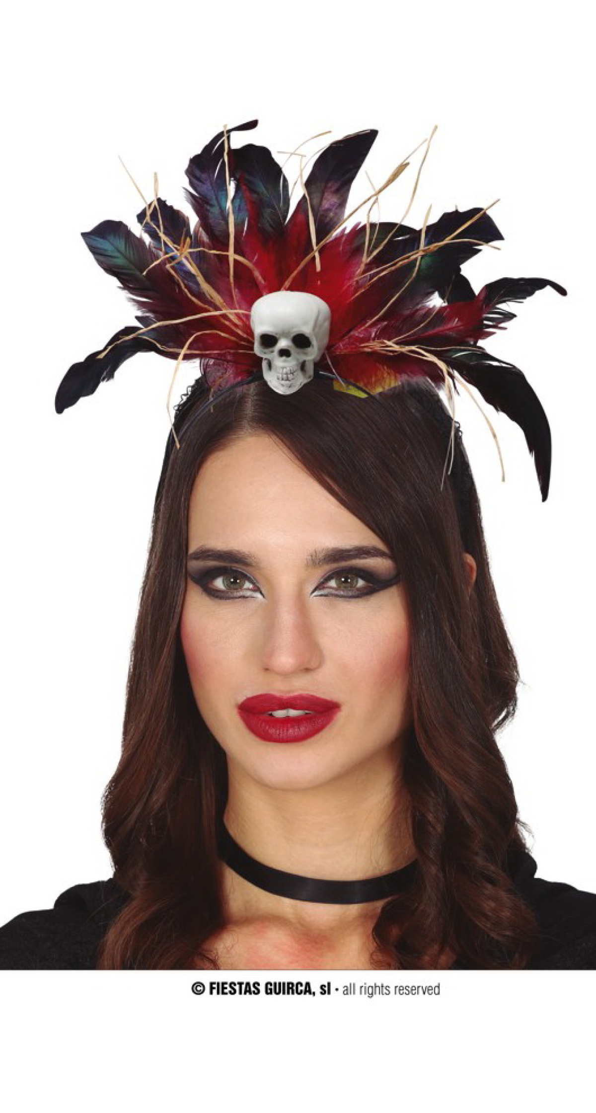 Feathers Headbands With Skull