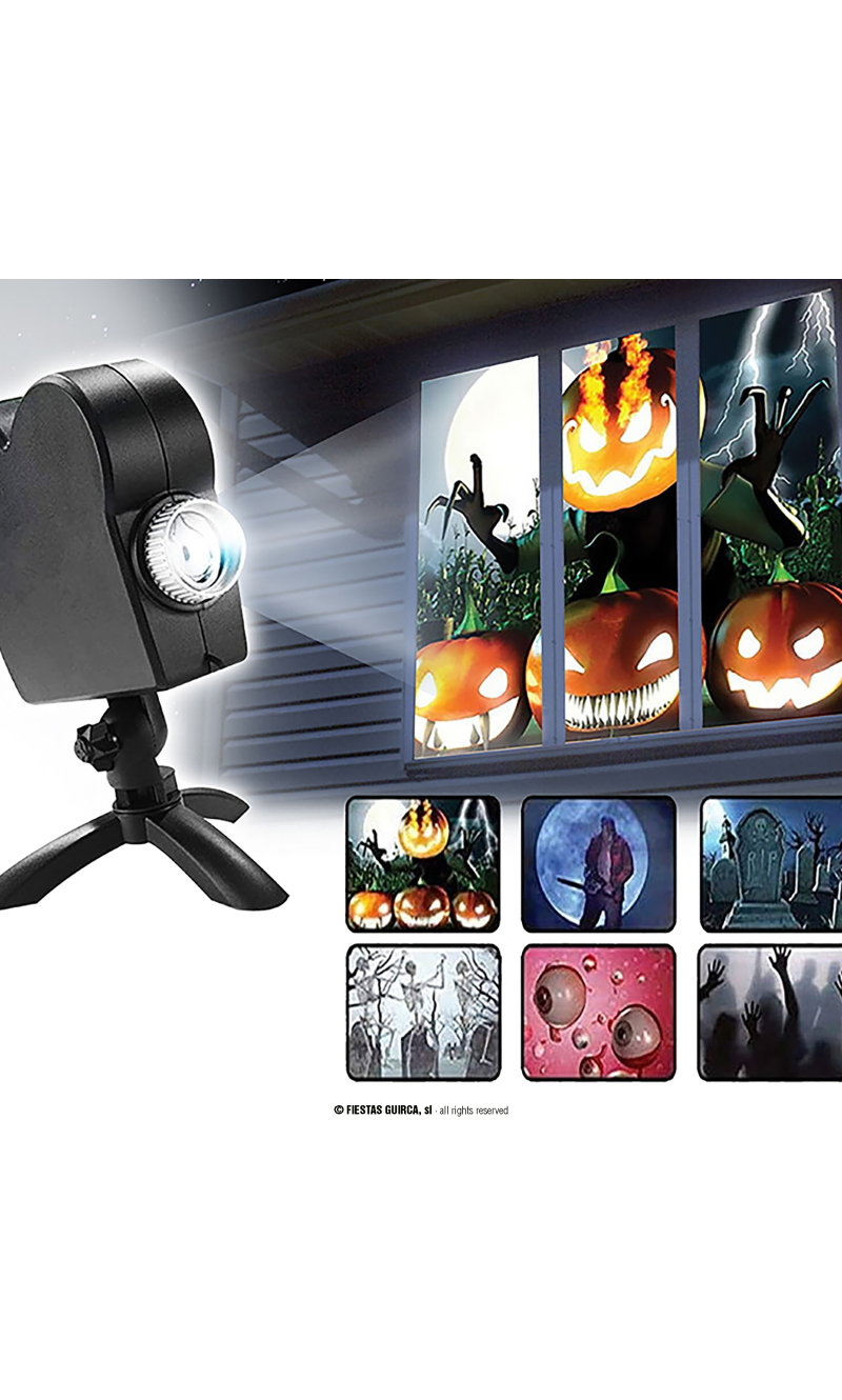 Indoor Led Window Projector (6 Halloween & 6 Christmas Videos)