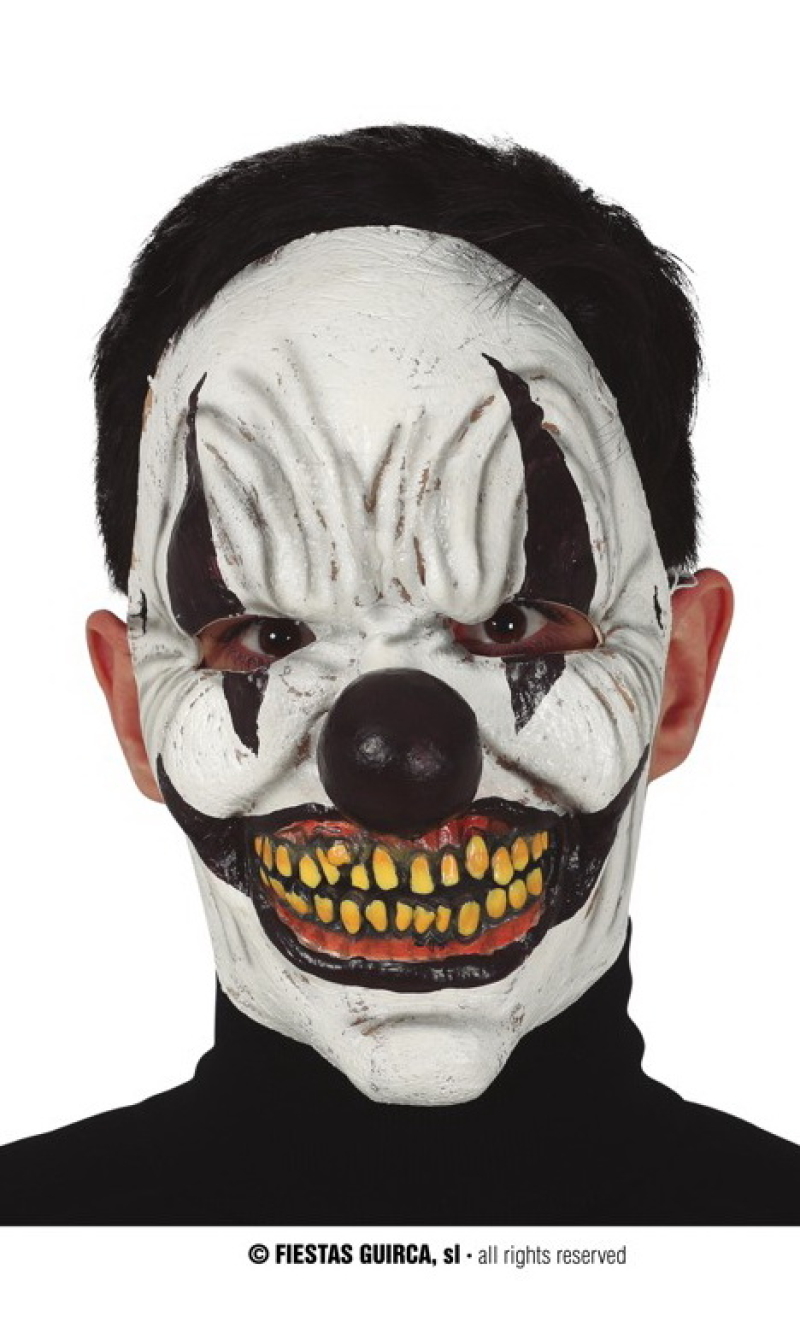 Spooky Clown Latex Mask - Adult One Size