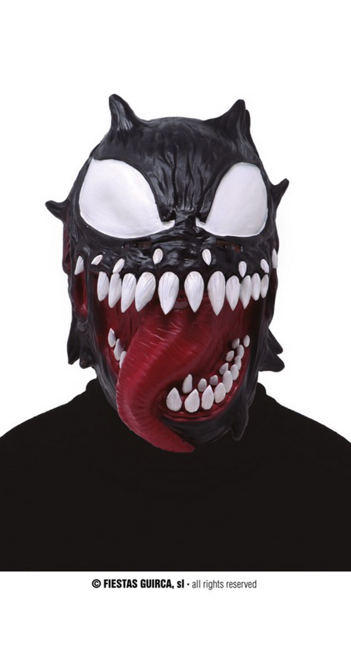Black Venom Hero Latex Mask - Adult One Size