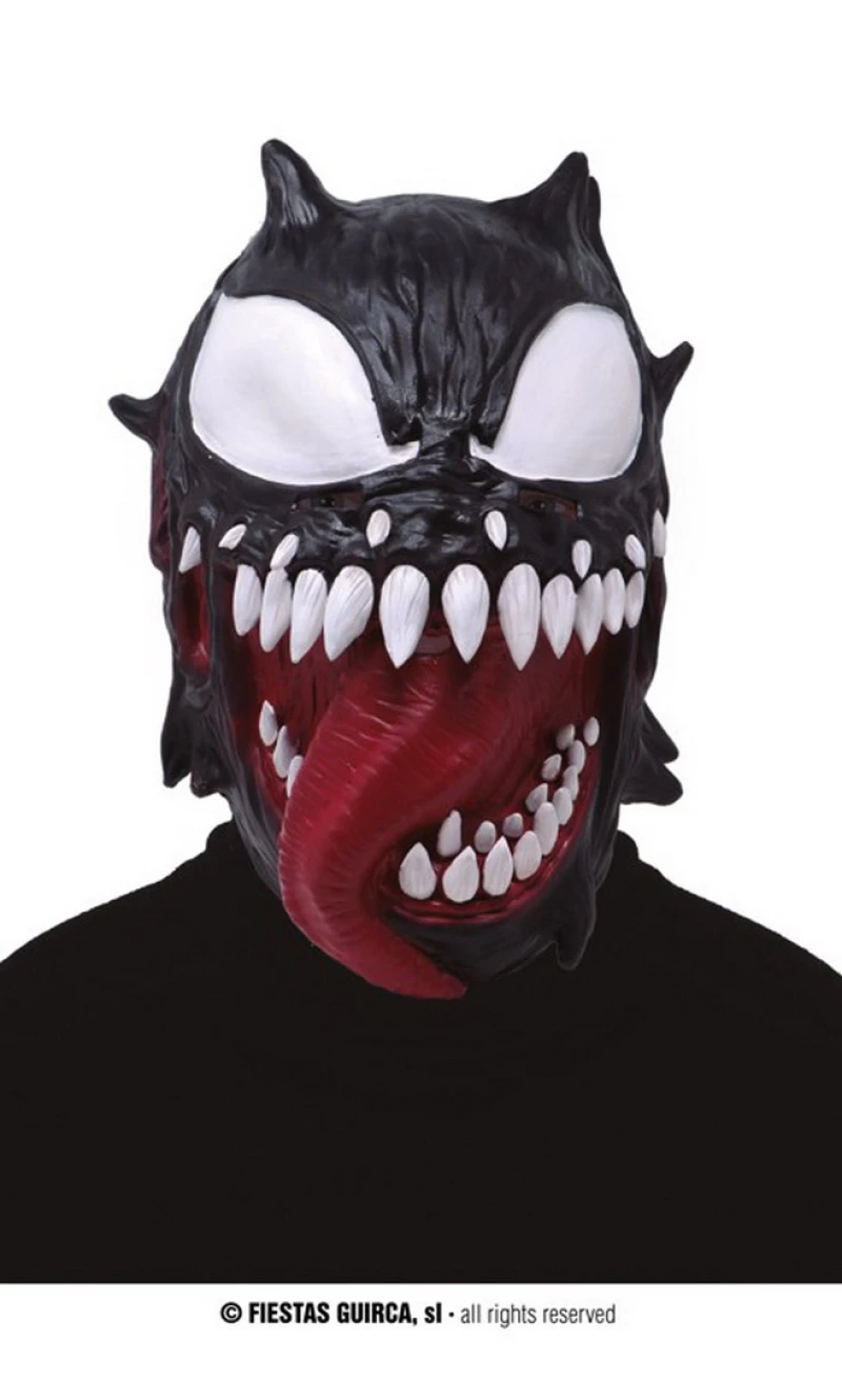 Black Venom Hero Latex Mask - Adult One Size
