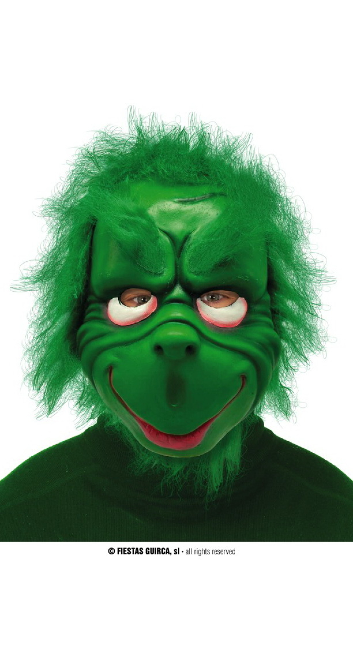 Green Grumpy Grinch Mask - Adult One Size