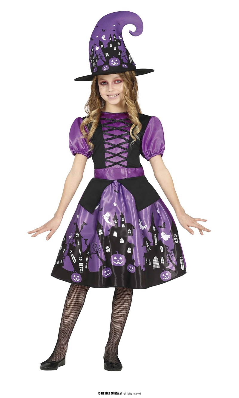 Purple Haunted Witch - Age 5 to 6 Years