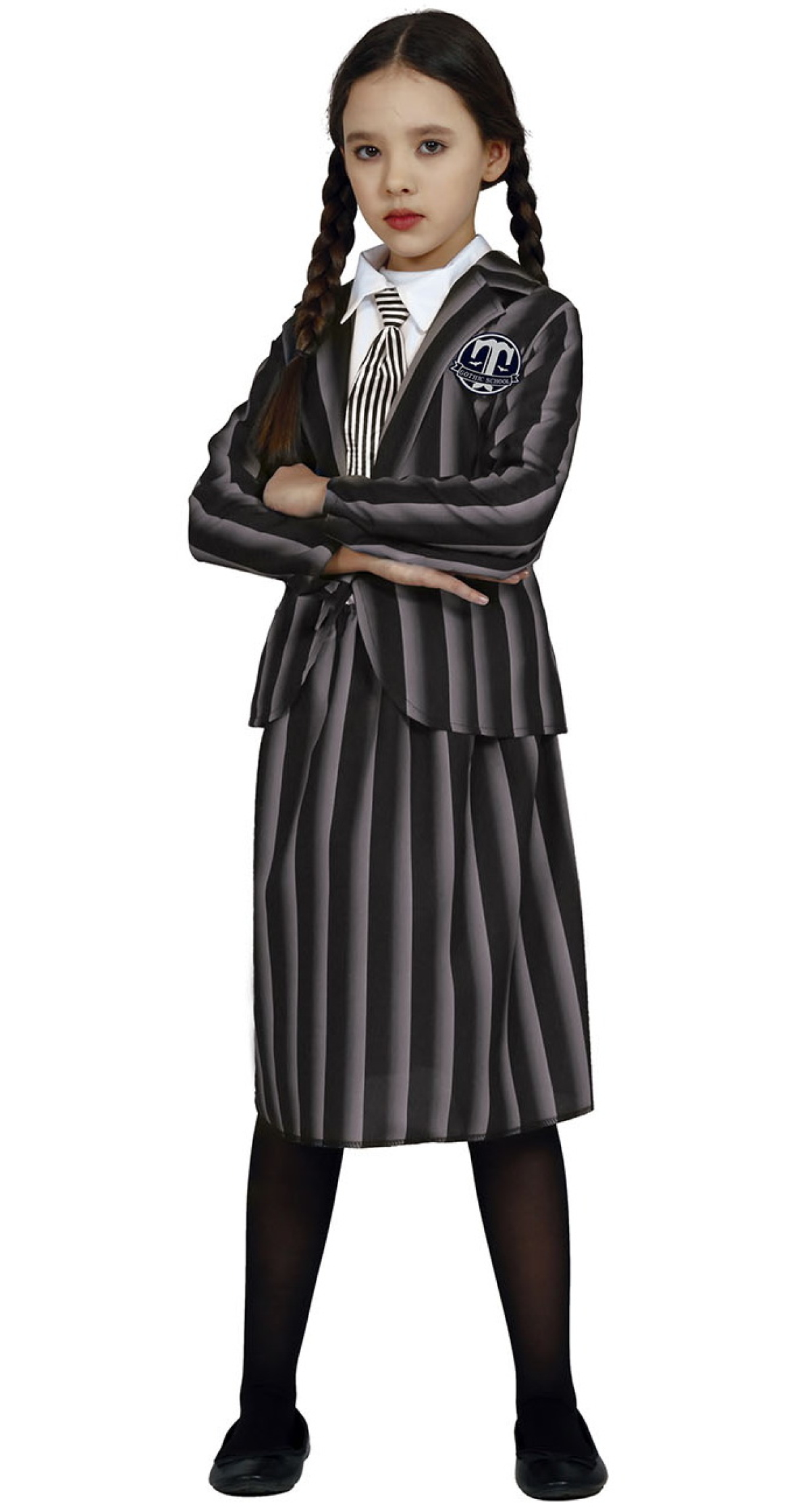 Wednesday Addams School Uniform Costume - Age 3 to 4 Years