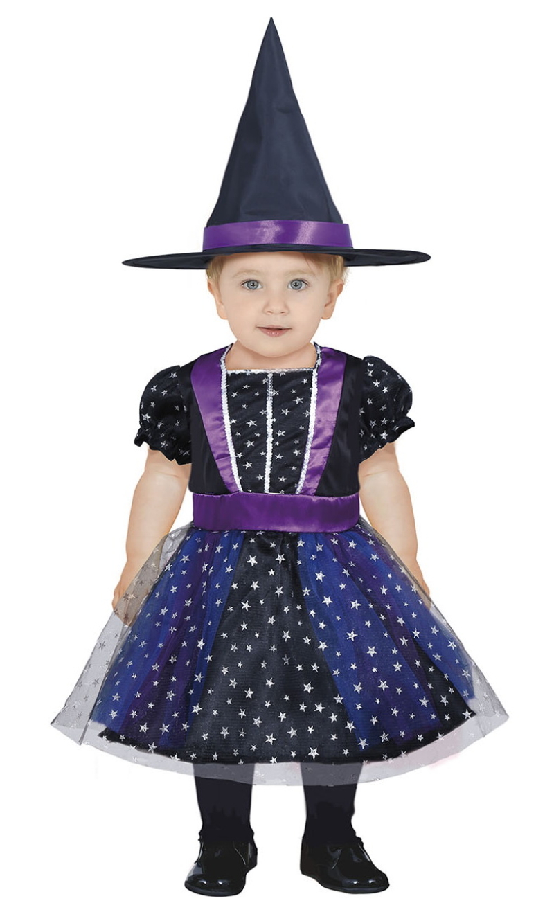 Starred Baby Witch Costume - Age 2 to 3 Years