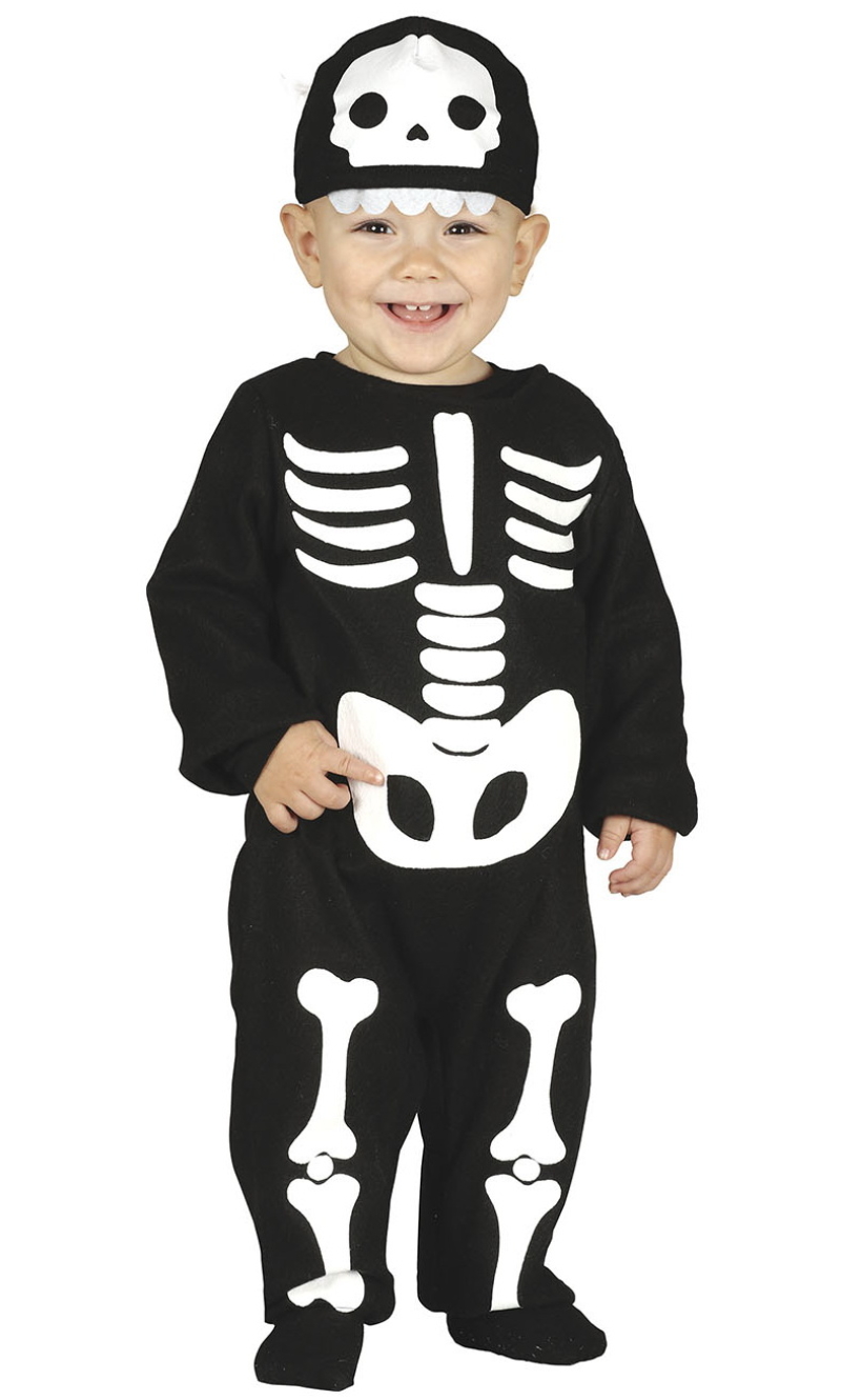 Cute Skeleton Toddler Costume - Age 2 to 3 Years