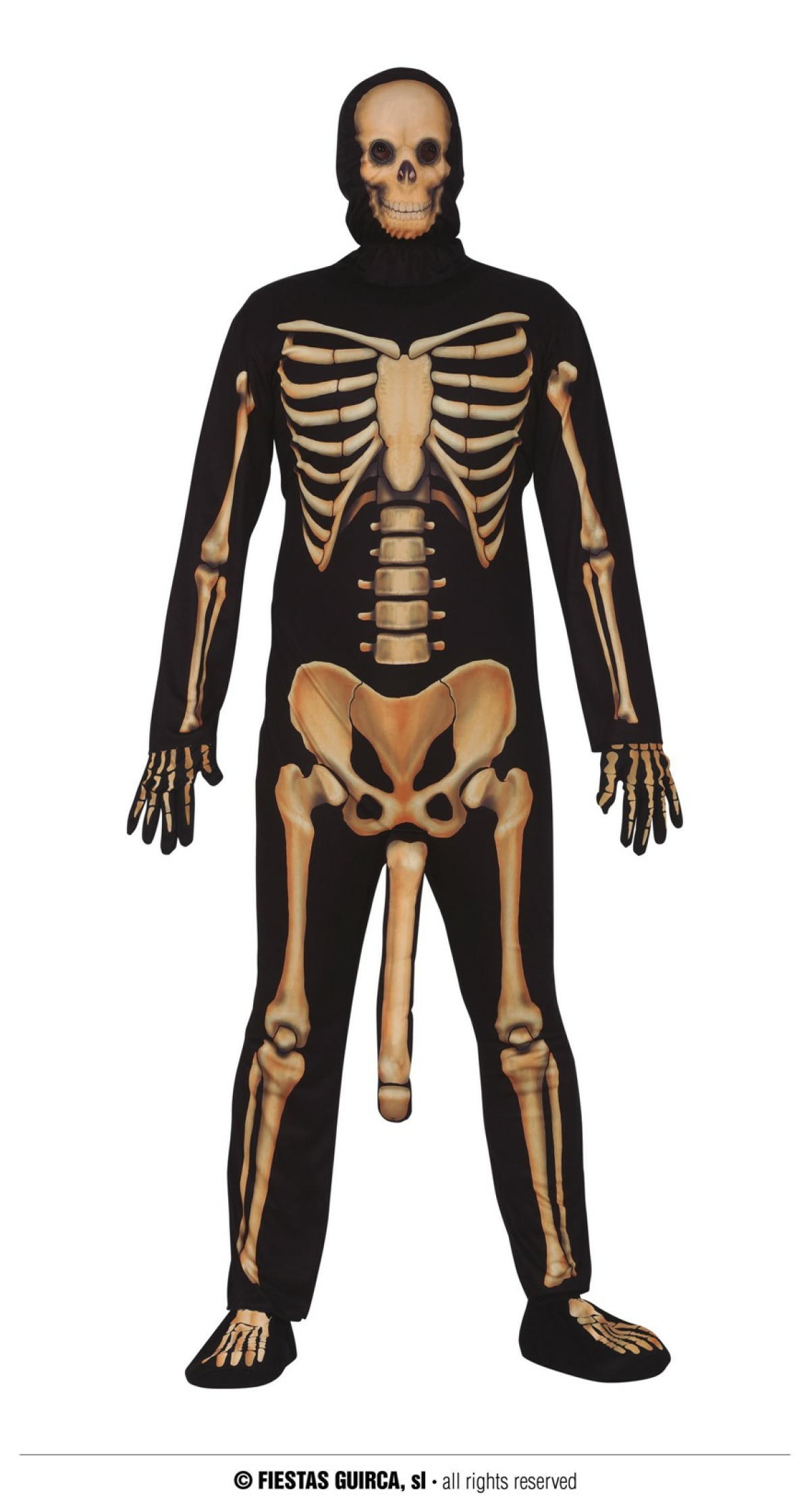 Skeleton With Penis Costume - Adult Size Medium (48 50)