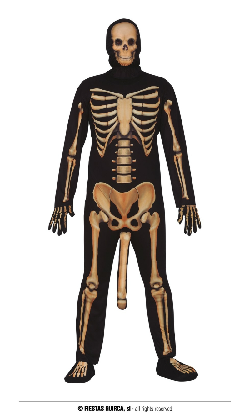 Skeleton With Penis Costume - Adult Size Large (52 54)