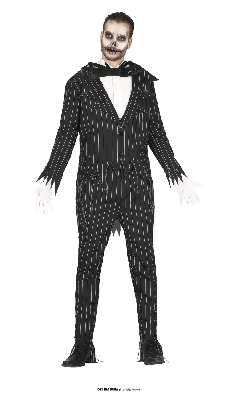 Jack Skellington Skeleton Costume - Adult Size Small (46-48)