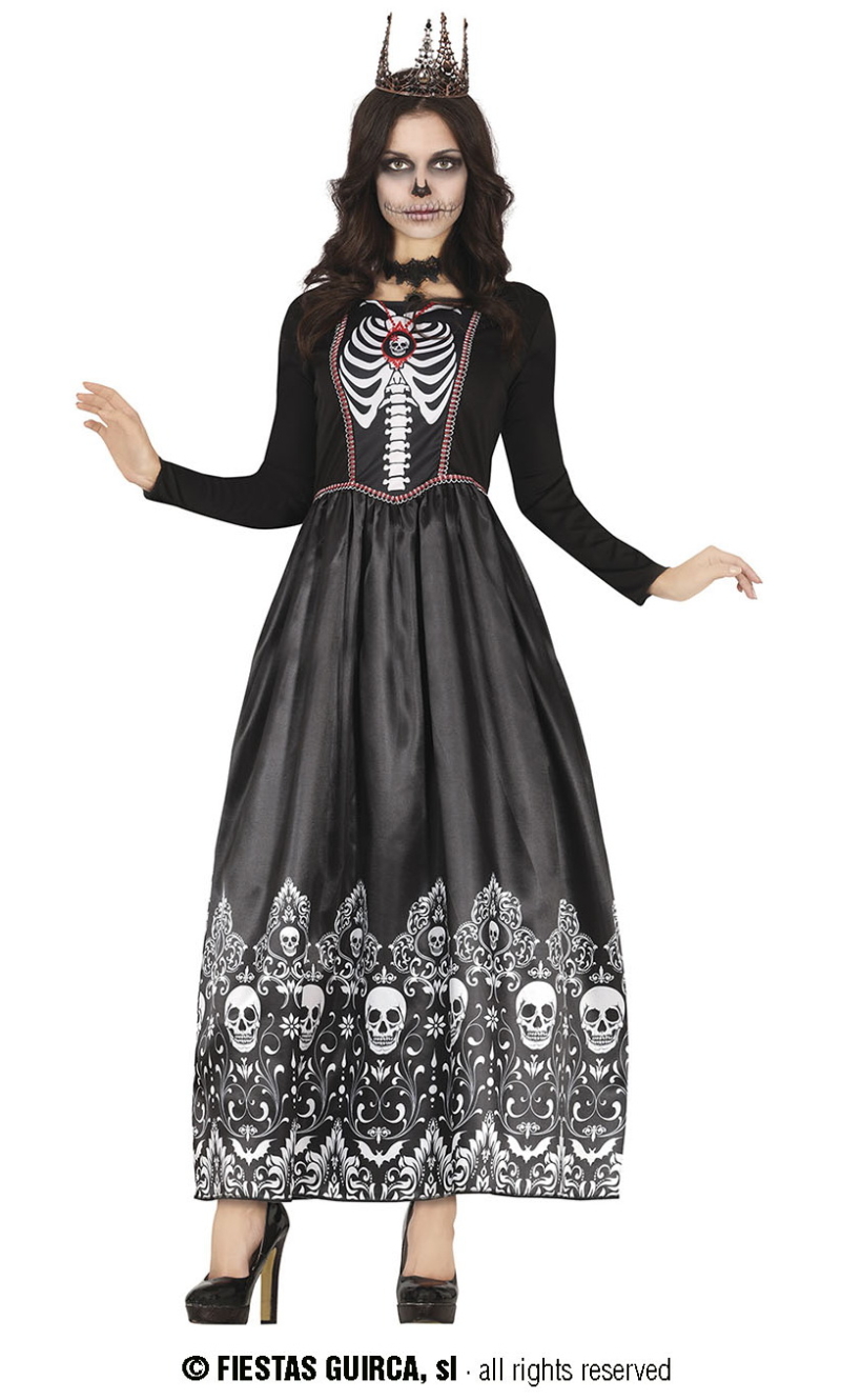 Royal Skeleton Lady Costume - Adult Size Large (42-44)