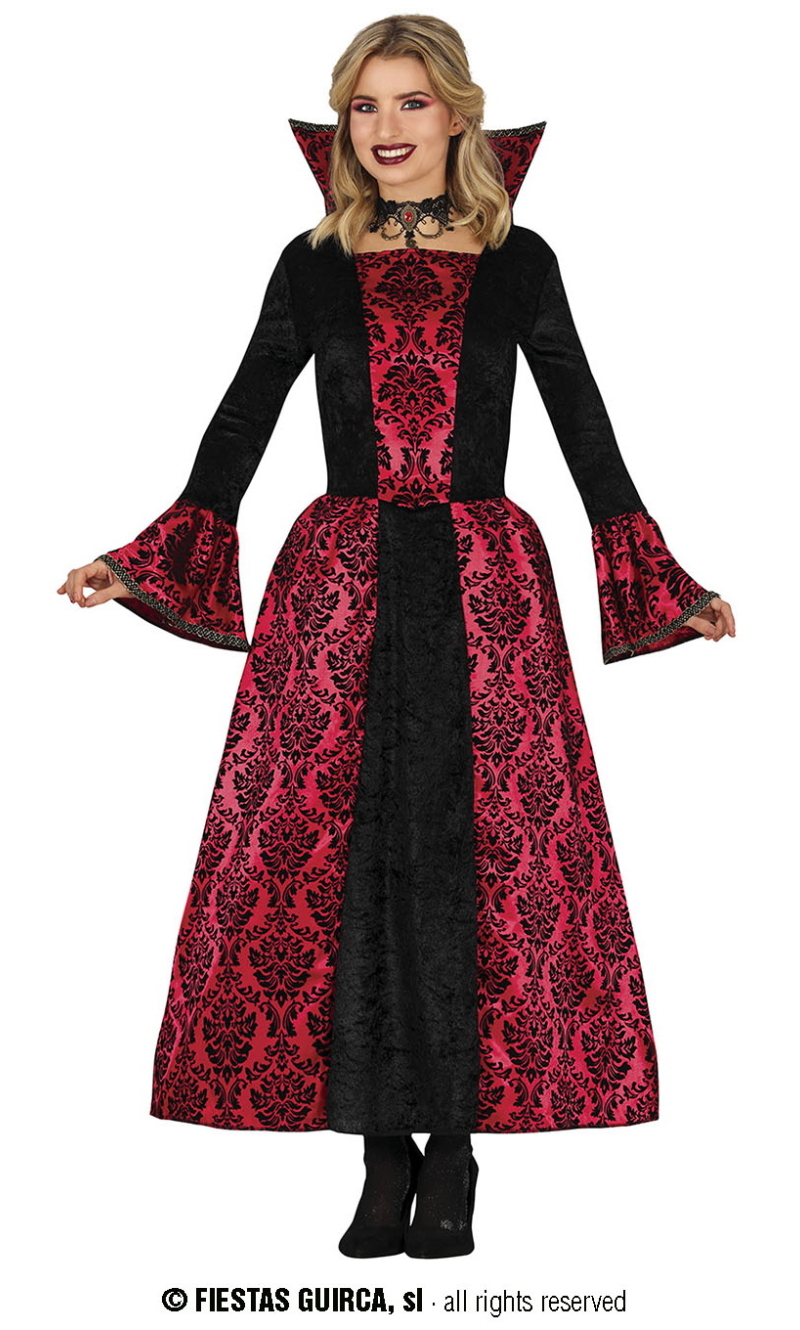 Royal Red Vampire Lady Costume - Adult Size Small (36-38)