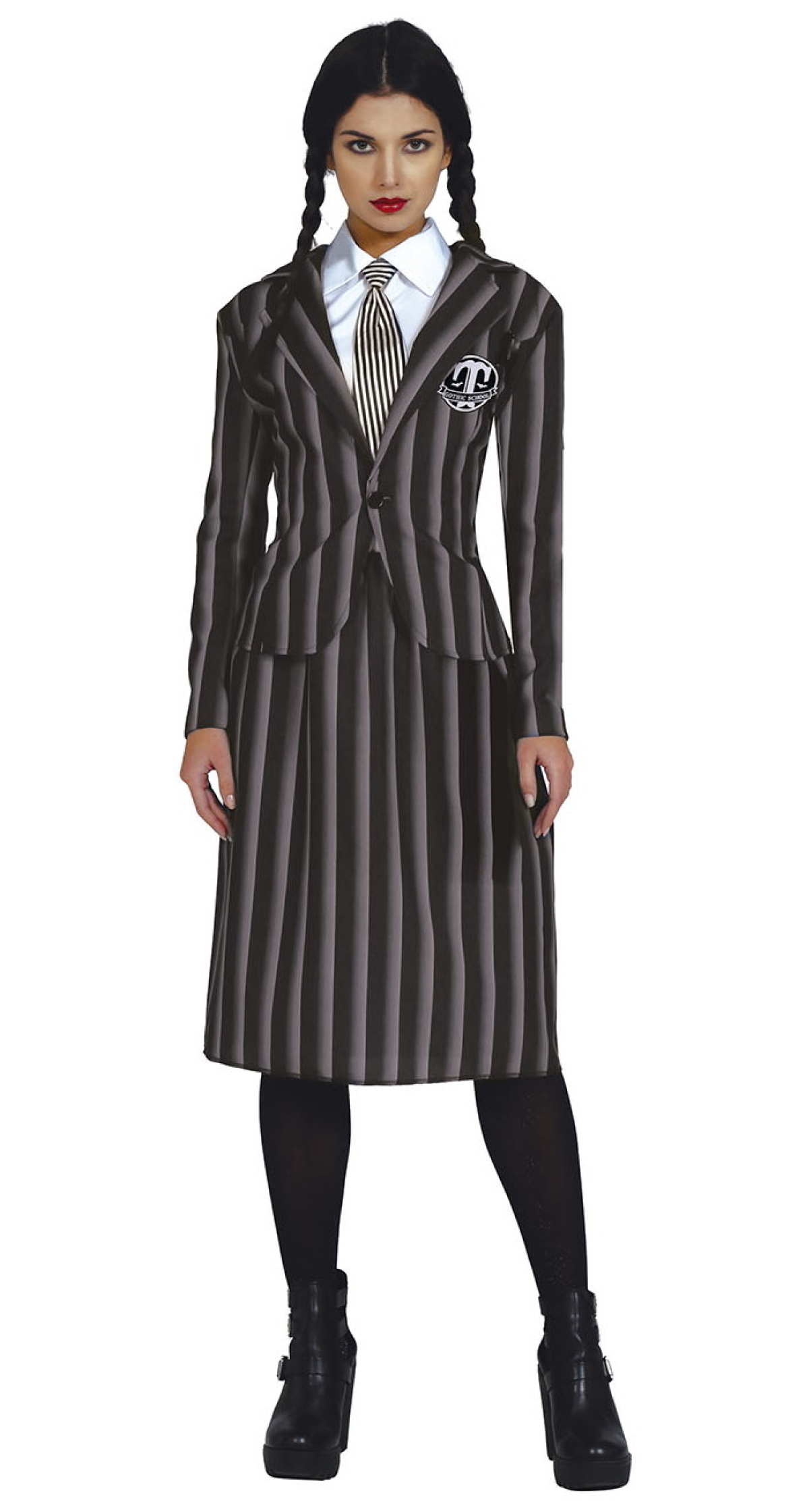 Wednesday Addams School Uniform Costume - Adult Size Medium (38-40)