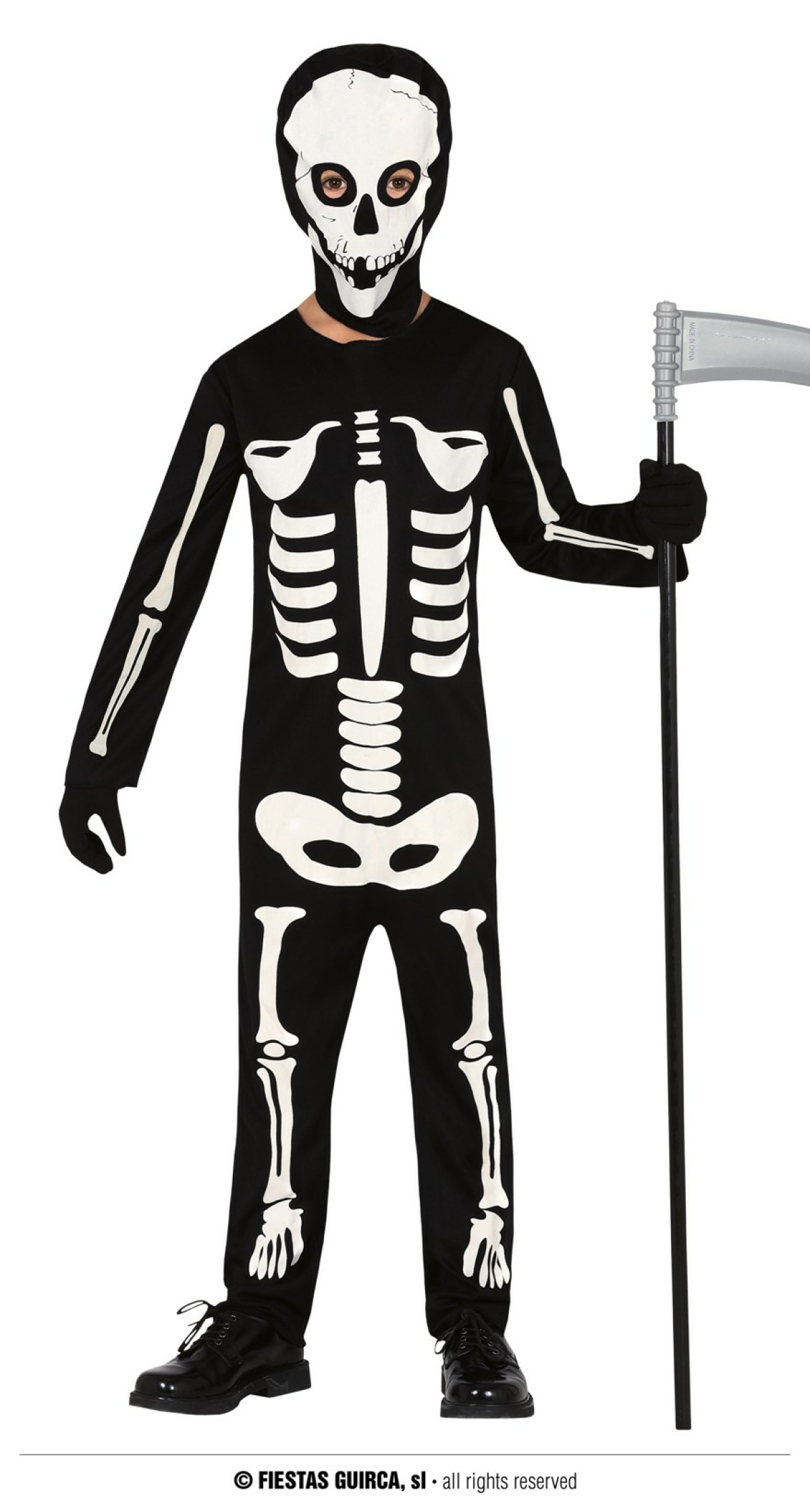 Skeleton Game Boy Costume - Age 10 to 12 Years