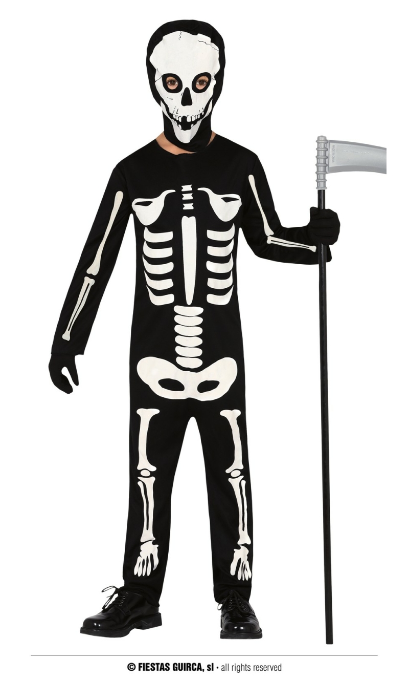 Skeleton Game Boy Costume - Age 10 to 12 Years