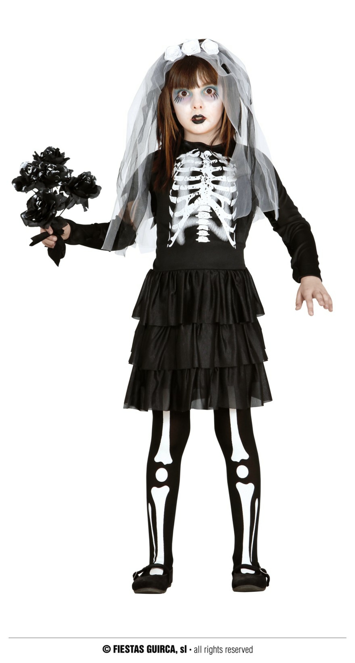 Skeleton Bride - Age 7 to 9 Years