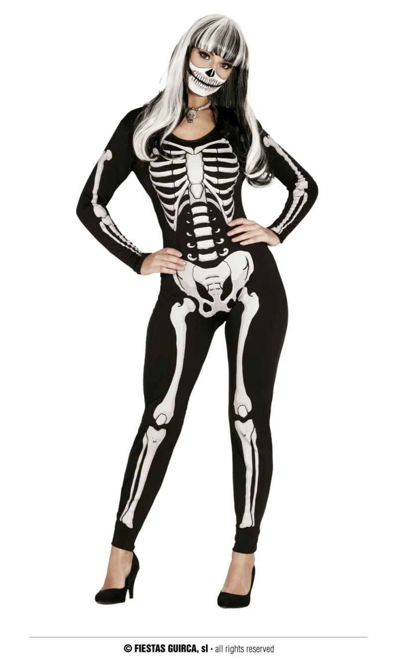 Skeleton Lady (Spandex) - Adult Size Medium