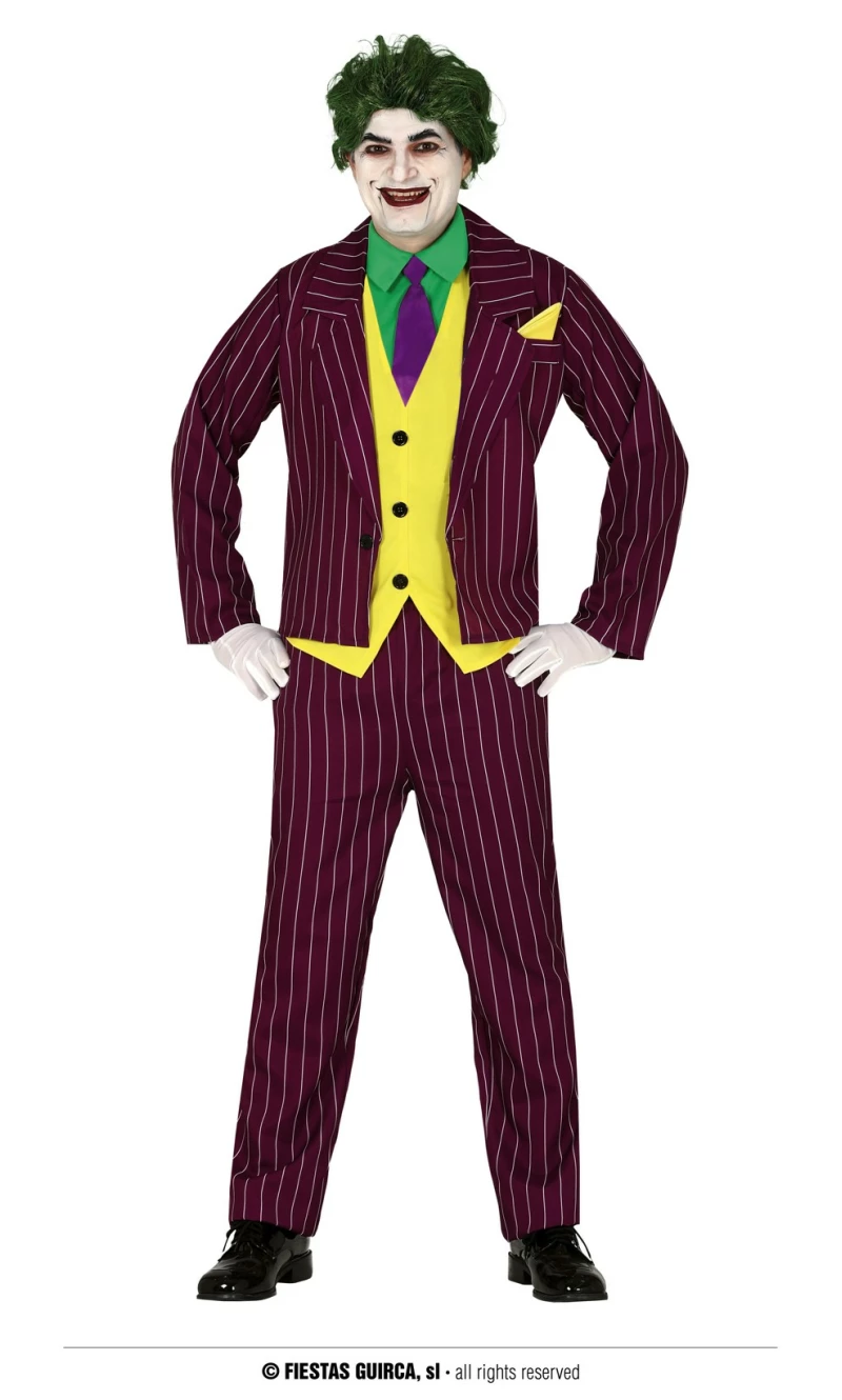 Crazy Joker Costume - Adult Size Large