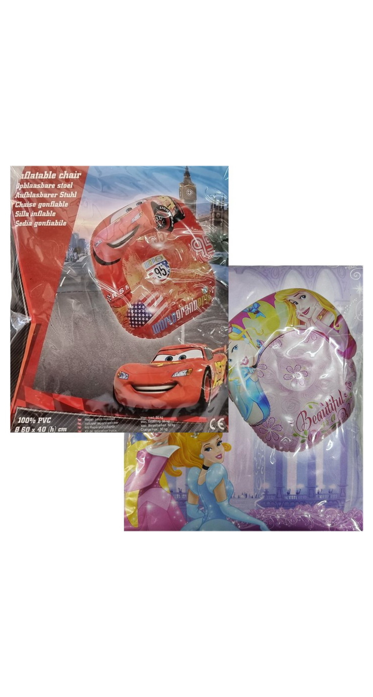 Disney (Assorted Characters) Inflatable Chair 60x40cm - For Children Up To 50kg