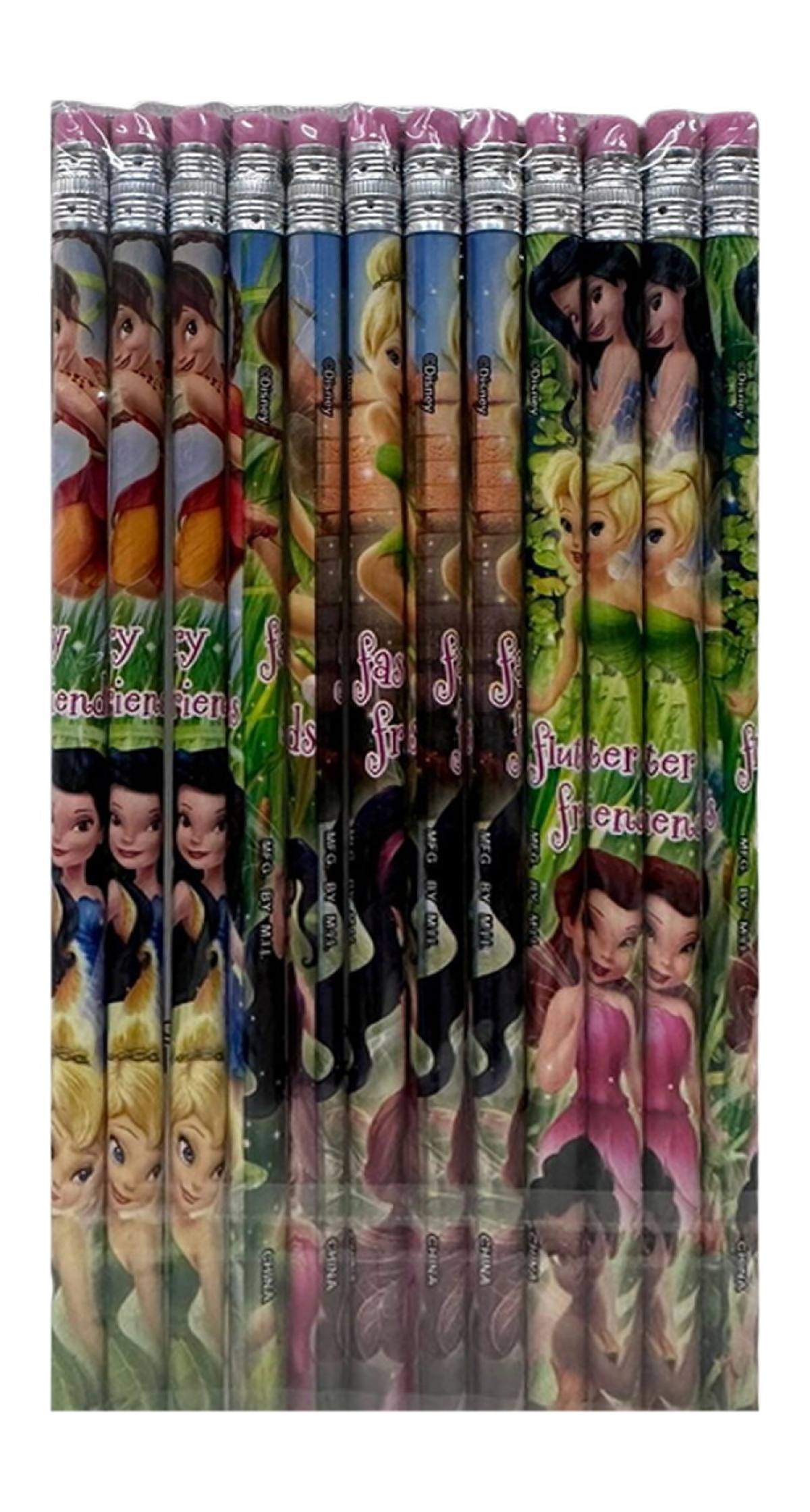 Tinkerbell Pencils with Erasers - 12pk