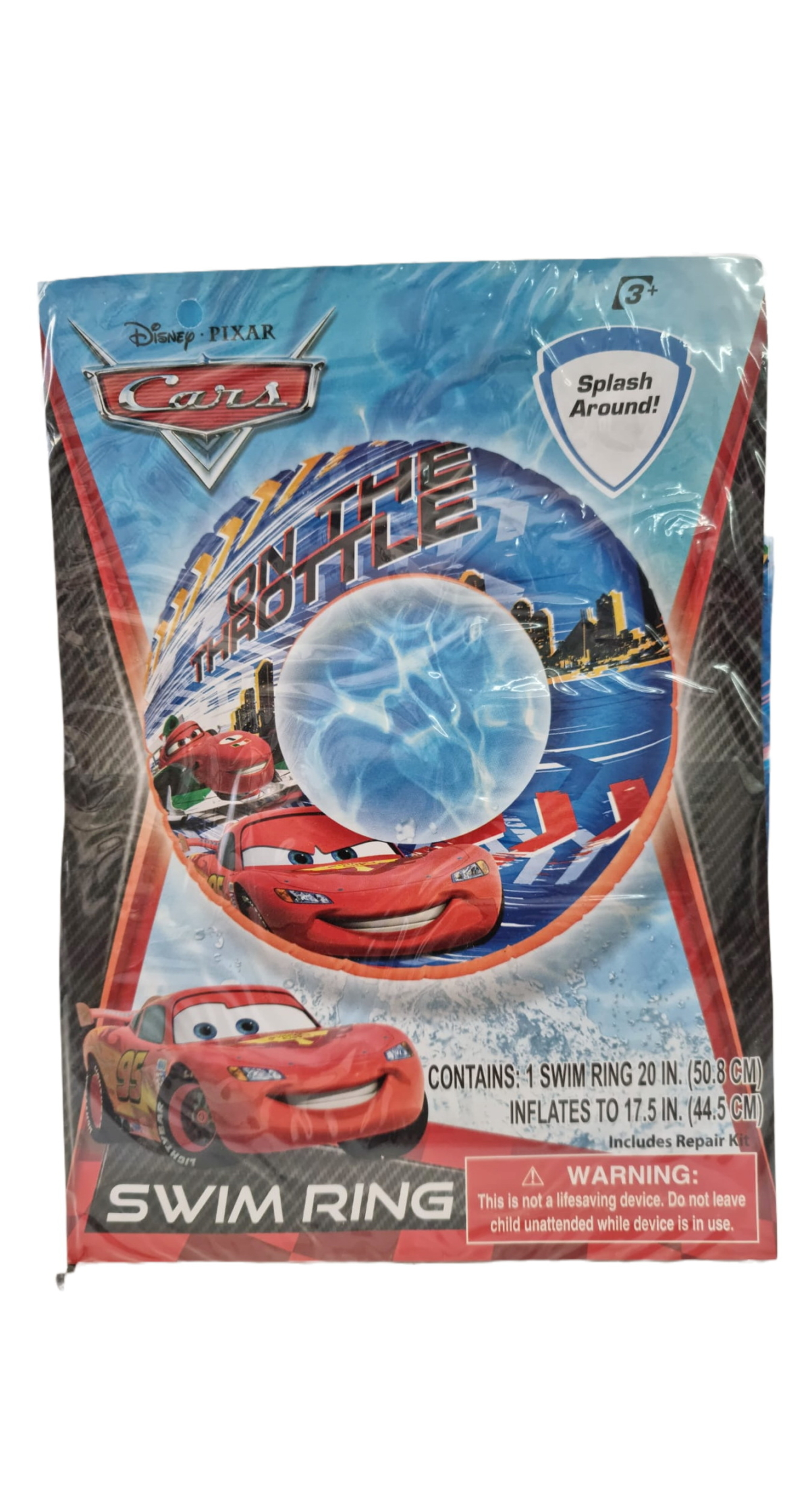 Disney Cars Swim Ring 50.8x44.5cm - For Age 3+ Years