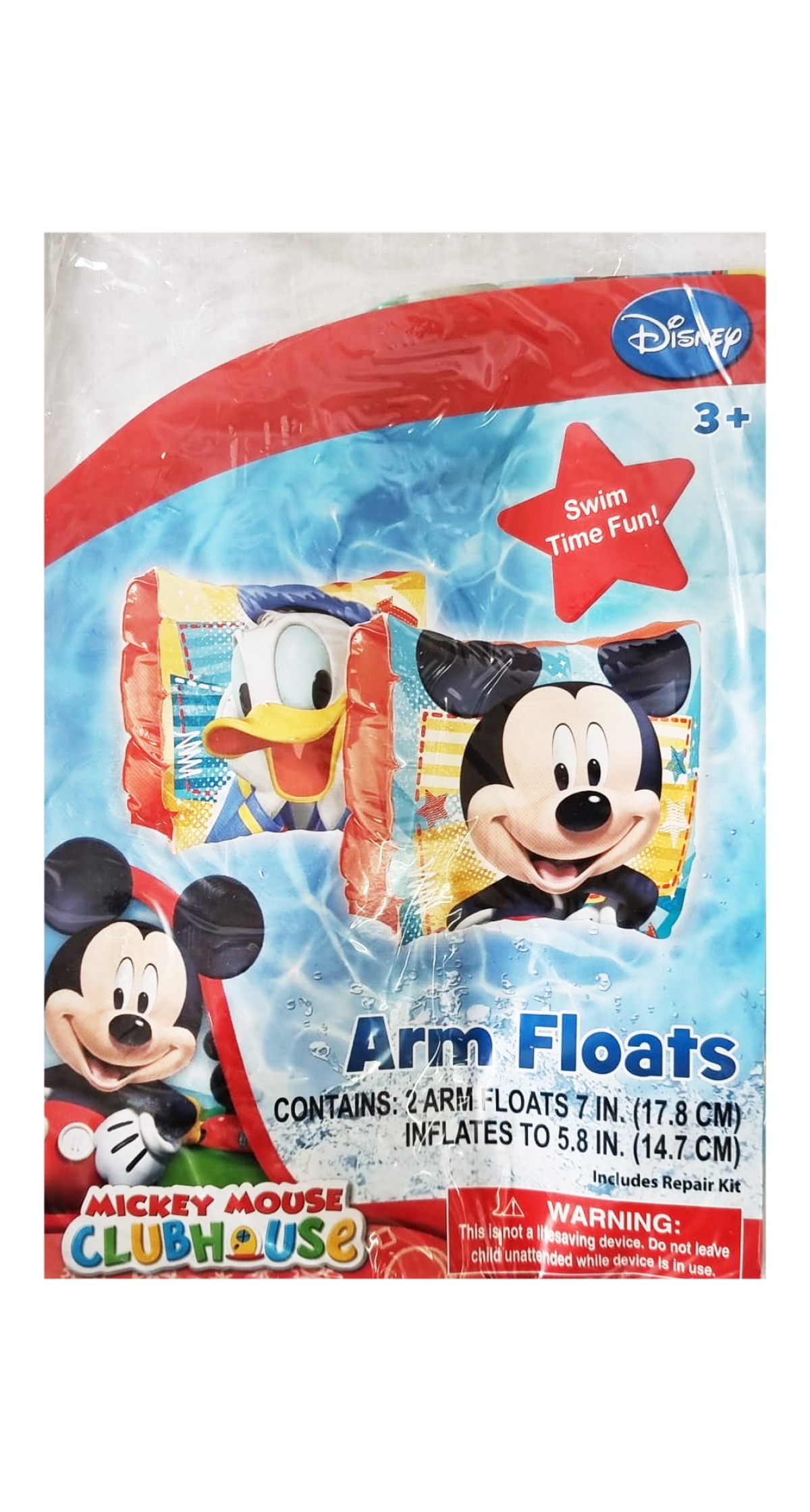 Disney Mickey Mouse Inflatable Arm Bands 17.8cm - For Age 3+ Years