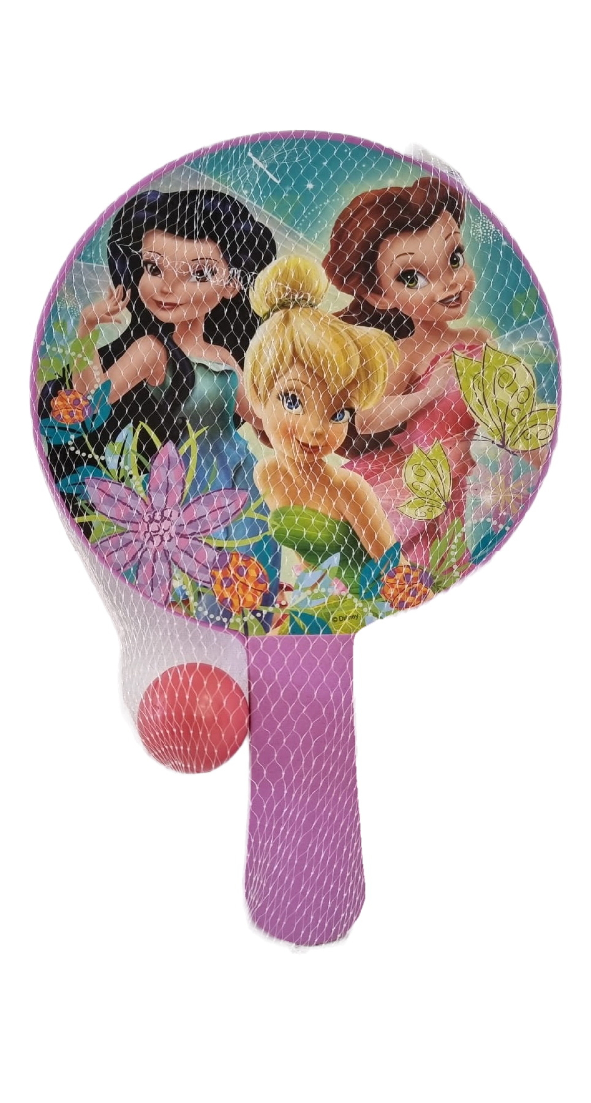 Disney Tinker Bell Tennis Rack/ Paddle Ball Game 2pcs - For Age 5+ Years