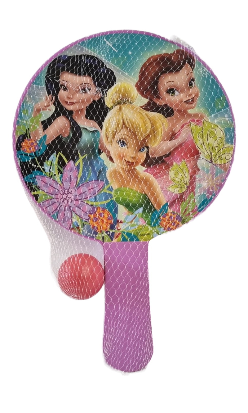 Disney Tinker Bell Tennis Rack/ Paddle Ball Game 2pcs - For Age 5+ Years